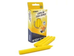 LAPIS DE CERA ESTACA 091100504 AMARELO LIMAO