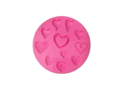 MOLDE DE SILICONE CORACOES MS054 - comprar online