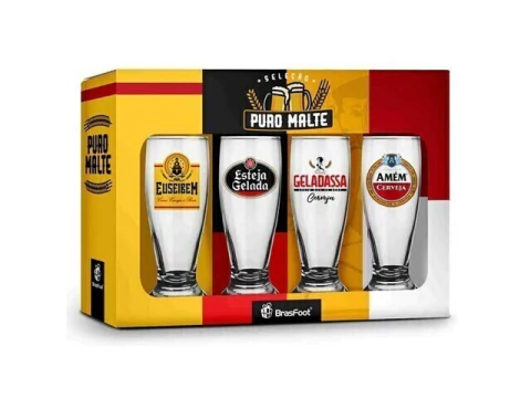 COPO MUNICH PURO MALTE COM 4 UNIDADES 200 ML CADA - comprar online