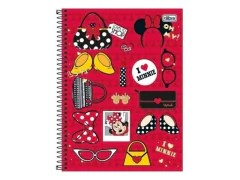 CADERNO DE 01 MATERIA 96F MINNIE CAPA SORTIDAS