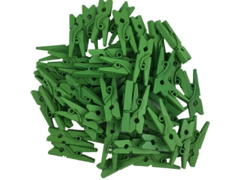 MINI PRENDEDOR MAD 2.5CM VERDE COM 50 UND