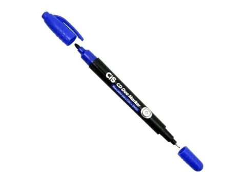 MARCADOR DE CD/DVD DUO MARKER AZUL