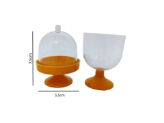 MINI CUPULA E TACA 5 EM 1 LARANJA (C/10) 002398 na internet