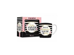 CANECA PORCELANA URBAN 360ML ALEGRIA SAUDE E PAZ 360ML - comprar online