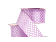 FITA DE CETIM DECORADA QUADRICULADA LILAS METRO - comprar online