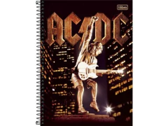 CADERNO DE 10 MATERIAS 200F AC/DC CAPA SORTIDAS na internet