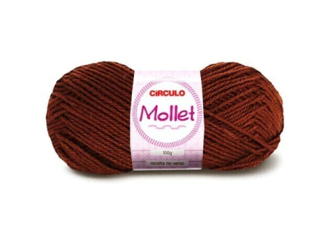 LÃ MOLLET 100GR COR 850 CASTANHO