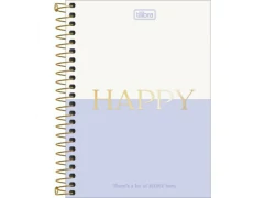 CADERNETA ESPIRAL PEQUENA 1/8 HAPPY 80FLS CAPA SORTIDA