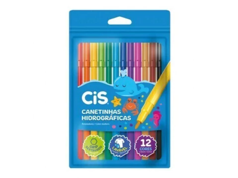 CANETA HIDROCOR CIS COM 12 UNID COLOR ESTOJO - comprar online