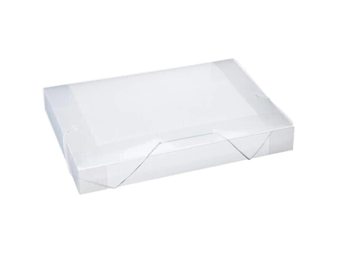 PASTA COM ABA ELASTICA OFICIO 40MM CRISTAL 1024.CR