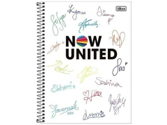 CADERNO DE 01 MATERIA NOW UNITED 80F CAPA DURA CAPAS SORTIDAS - Papelaria Visão