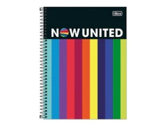CADERNO DE 01 MATERIA NOW UNITED 80F CAPA DURA CAPAS SORTIDAS - loja online