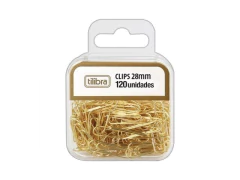 CLIPS 28MM DOURADO BLISTER COM 120 UNIDADES - comprar online