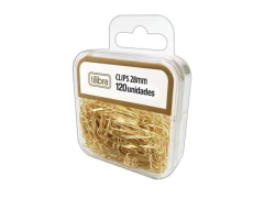 CLIPS 28MM DOURADO BLISTER COM 120 UNIDADES na internet