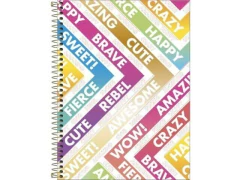 CADERNO CD COLEGIAL ESPIRAL BE NICE 01 MATERIA 80FLS