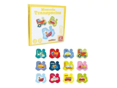 JOGO DA MEMORIA TRANSPORTES 24PCS MADEIRA 9787 na internet