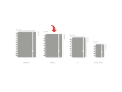 CADERNO INTELIGENTE BASIC BLACK MEDIO 19X25,5CM 80FLS