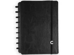 CADERNO INTELIGENTE BASIC BLACK MEDIO 19X25,5CM 80FLS