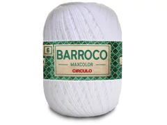 BARBANTE BARROCO MAXCOLOR 6 BRANCO 400G COR 8001