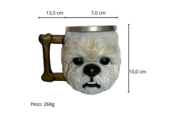 CANECA FORMATO 3D 250ML SHITZU RESINA E ALUMINIO - comprar online