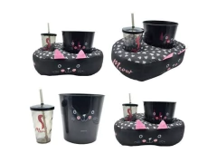 KIT ALMOFADA PIPOCA C/APLIQUE FIBRA INDIVIDUAL MEOW na internet