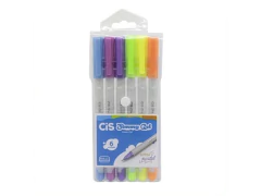CANETA JIMMY GEL ESTOJO COM 6 CORES PASTEL - comprar online