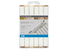MARCADOR CIS GRAF DUO ESTOJO C/6 TONS DE PELE - comprar online