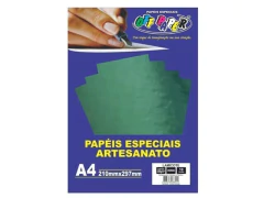 PAPEL LAMICOTE VERDE A4 250G 10 FLS 10522