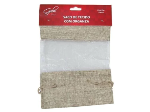 SACO DE ORGANZA JUTA 16X23CM 2595 GALA CROMUS