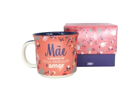 CANECA TOM 350ML MAE FORCA, DEDICACAO E AMOR - comprar online