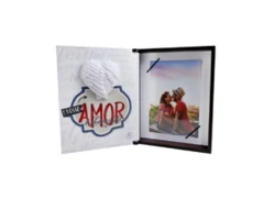 CAIXA PORTA RETRATO ARTICULADA COM APLIQUE SE TODO AMOR É SAGRADO na internet