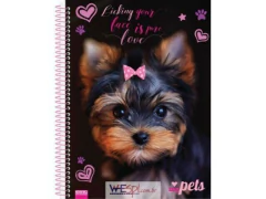 CADERNO DE 01 MATERIA 96F MY PET'S CAPA SORTIDAS - Papelaria Visão