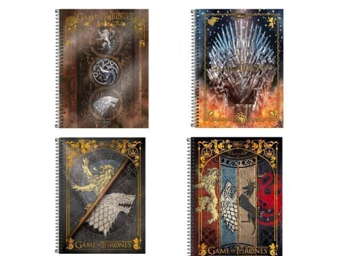 CADERNO DE 10 MATERIAS 200F GAME OF THRONES CAPA SORTIDAS