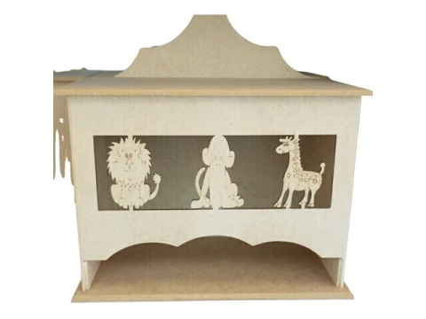 PORTA FRALDA SAFARI MDF CRU 17X28X31CM 842