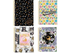 CADERNO DE 10 MATERIAS 200F COBRA DAGUA FEMININO CAPA SORTIDAS - comprar online