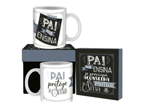 CANECA CERÂMICA PAI É QUEM ENSINA - comprar online