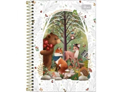 CADERNO ESPIRAL PEQUENO 1/4 CAPA DURA LOVELAND 80FLS - Papelaria Visão