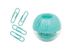PORTA CLIPS MAGNÉTICO AQUA COM 50 UNIDADES DE CLIPS 28MM na internet
