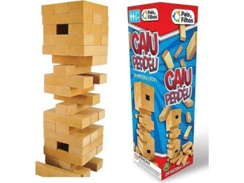 BRINCADEIRA DE CRIANCA JOGO CAIU PERDEU PAIS E FILHOS MADEIRA