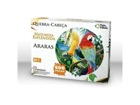 JOGO-QUEBRA CABECA REDONDO 500 PCS ARARAS PREMIUM na internet