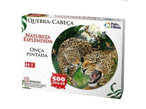 JOGO QUEBRA CABECA REDONDO 500 PCS ONCA PREMIUM na internet