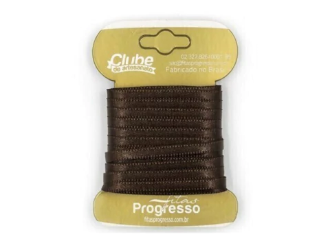 FITA CETIM DUPLO T900/000 4MM COR 340 MARROM CAFE CTL 10 MET - comprar online