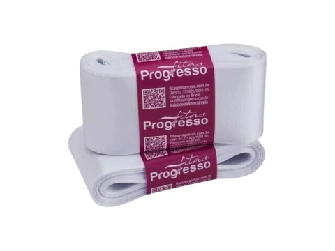 FITA CETIM SIMPLES CF012 50MM COR 201 BRANCO PECA 10 METROS - comprar online