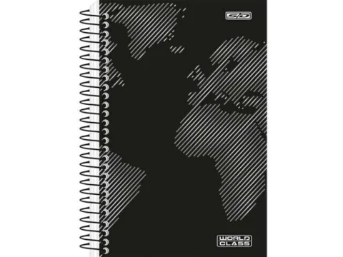 CADERNETA DE ANOTACOES WORLD CLASS CAPA DURA ESPIRAL 80F - comprar online