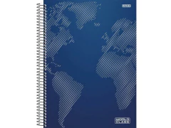 CADERNETA DE ANOTACOES WORLD CLASS CAPA DURA ESPIRAL 80F - loja online