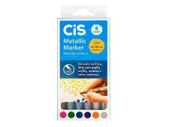 MARCADOR ARTISTICO CIS METALLIC MARKER 1,0MM ESTOJO C/6 na internet