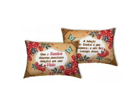 ALMOFADA RETANGULO PEQ A BENCAO DO SENHOR 20X20CM - comprar online