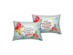 ALMOFADA RETANGULO PEQUENA DEUS ESTA PRESENTE - comprar online