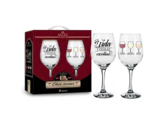 TACA VINHO COM 2 UNIDADES - A VIDA ESCOLHAS - comprar online