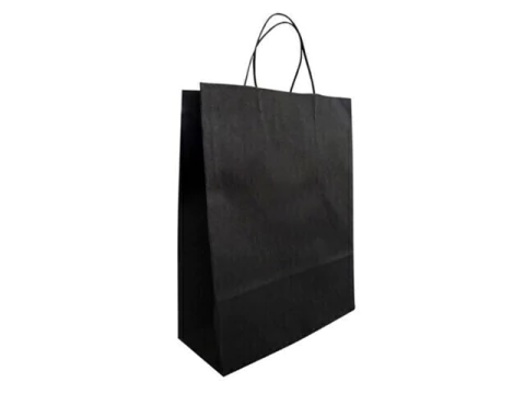 SACOLA KRAFT BRANCO CHAP. PRETA 17,5CM X 8,5CM X 21,5CM - comprar online